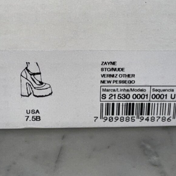 NIB SCHUTZ Zayne Patent Pumps in Nude Size 7.5 - Picture 10 of 11